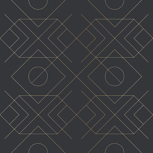 Gouden textuur. Naadloze geometrische patroon. Gouden achtergrond. Vector naadloos patroon. Geometrische achtergrond met ruit en knooppunten. Abstracte geometrische patroon.