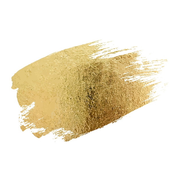 Gouden verf uitstrijkje beroerte vlek set abstracte gouden glitter textuur kunst illustratie
