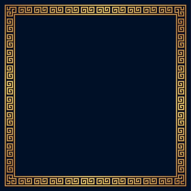 Gouden vierkant frame in oude Griekse stijl