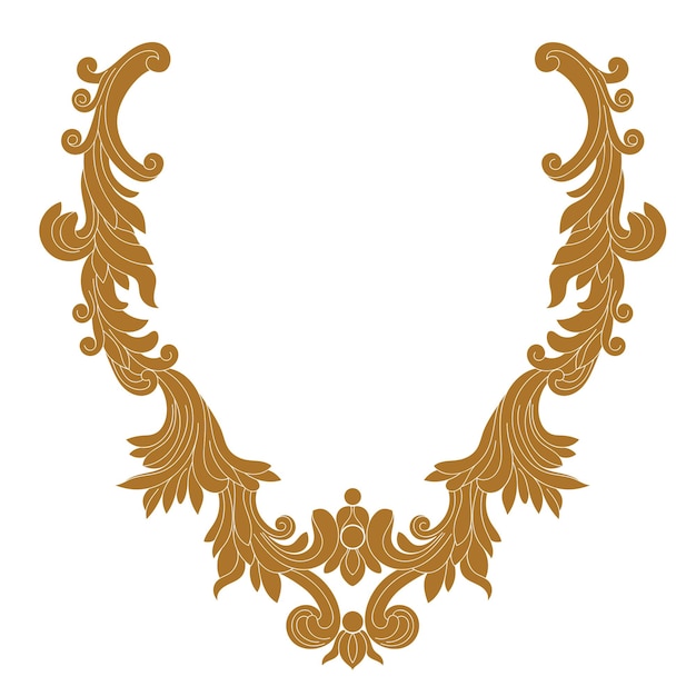 Gouden vintage barok ornament, hoek. Retro patroon antieke stijl acanthus. Vector.