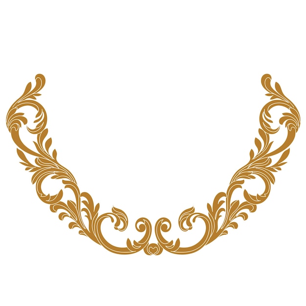 Gouden vintage barok ornament. Retro patroon antieke stijl acanthus. Vector.