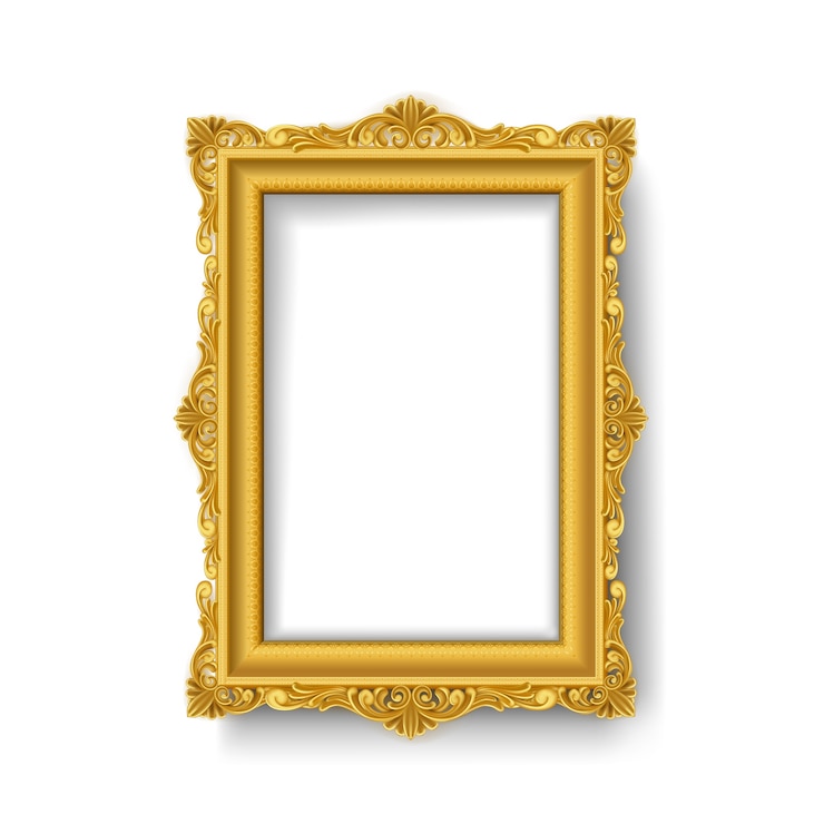 Vector gouden vintage fotolijst