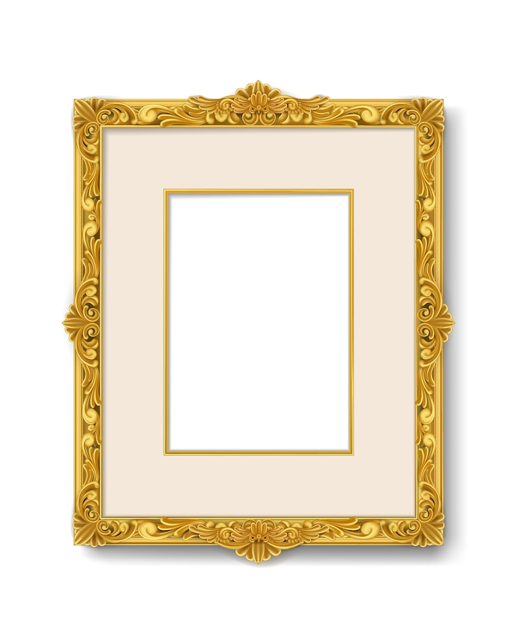 Vector gouden vintage fotolijst
