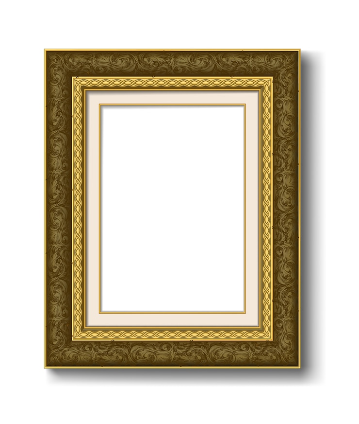 Vector gouden vintage fotolijst