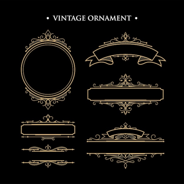 Vector gouden vintage frames moderne gouden elegante vector