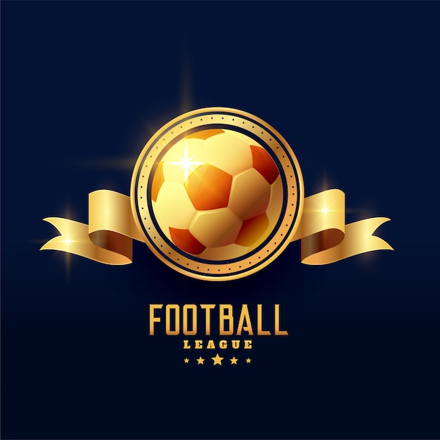 Gouden voetbal embleem badge symbool