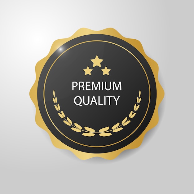 Vector gouden zegel badge voor premium product