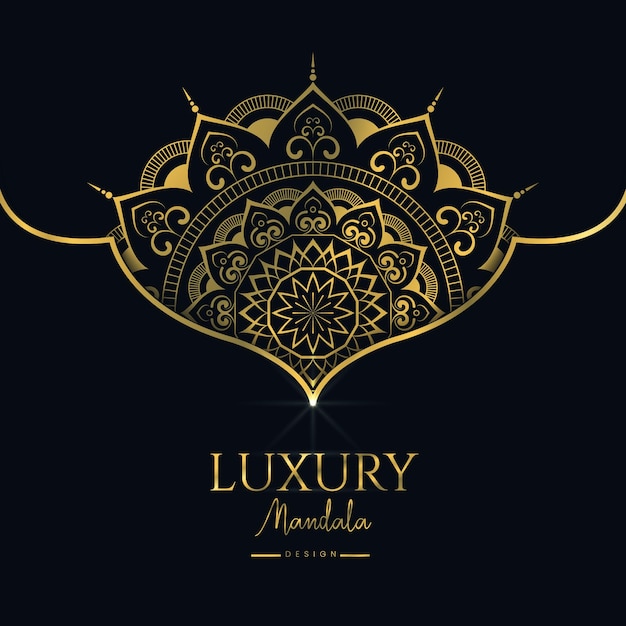 goudkleurig luxe mandala-ontwerp