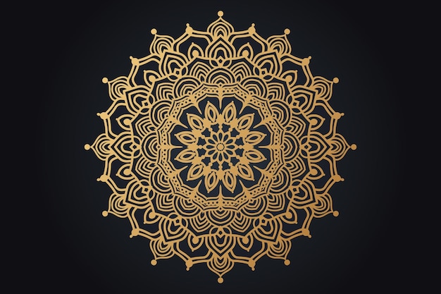 goudkleurig luxe siermandala-ontwerp