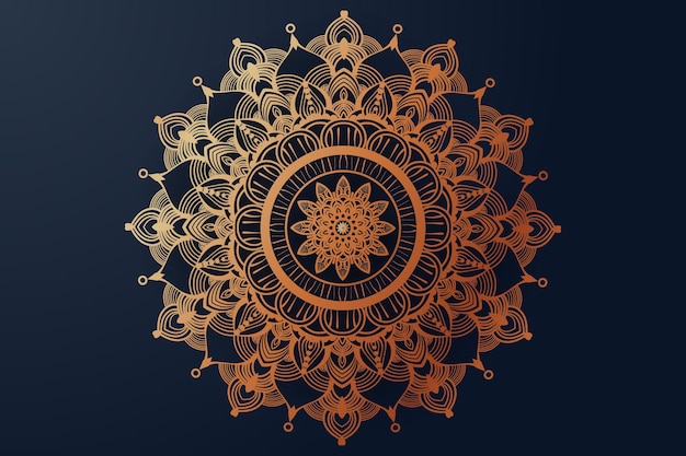 goudkleurig luxe siermandala-ontwerp