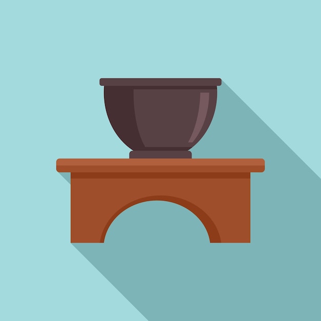 Gourmet tea ceremony icon flat illustration of gourmet tea ceremony vector icon for web design
