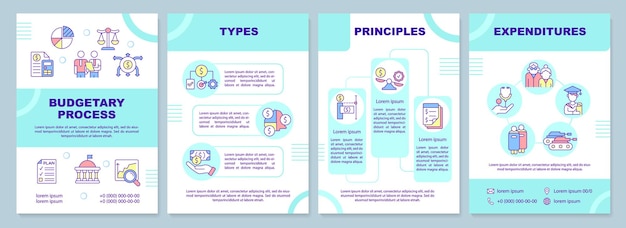 Vector government budgeting guideline brochure template