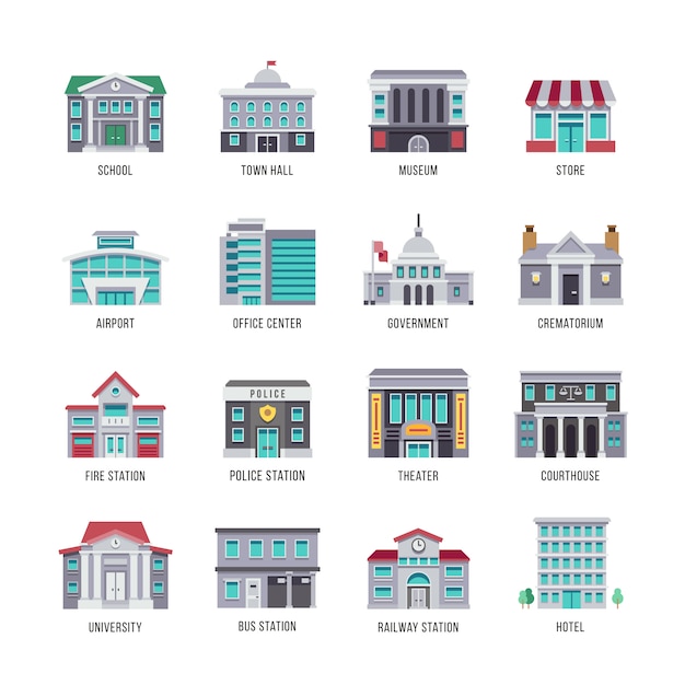 Government buildings set