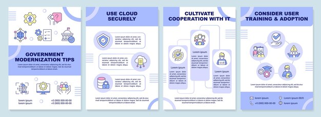 Government modernization tips brochure template