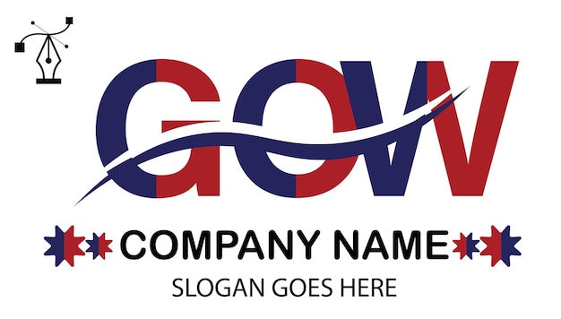 Vector gow letter logo