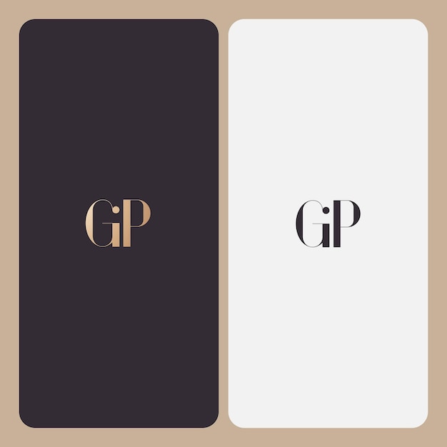 GP logo ontwerp vector afbeelding