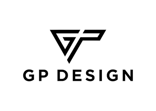 gp logo ontwerp vectorillustratie