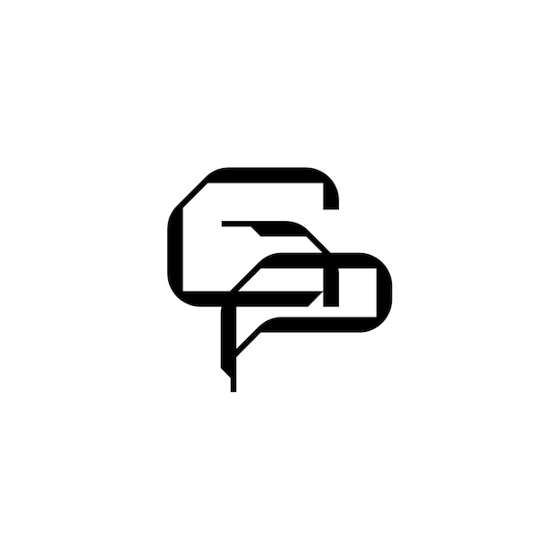 GP monogram logo design letter text name symbol monochrome logotype alphabet character simple logo