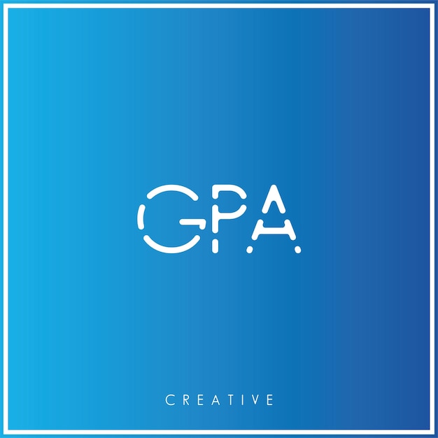 GPA Premium Vector laatste Logo Design Creatief Logo Vector Illustratie Monogram Minimaal Logo