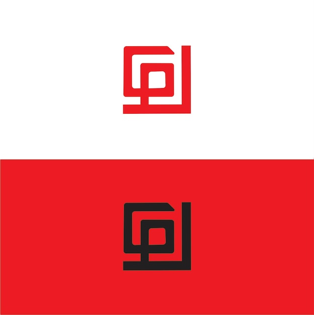 Вектор Буква gpl логотип абстрактный логотип gpl