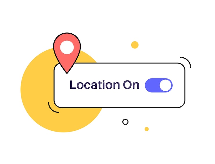 Вектор переключатель активации gps