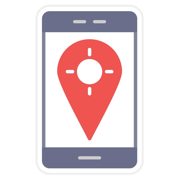 ベクトル gps 固定アイコンのベクトル画像はモバイル ui ux に使用できます