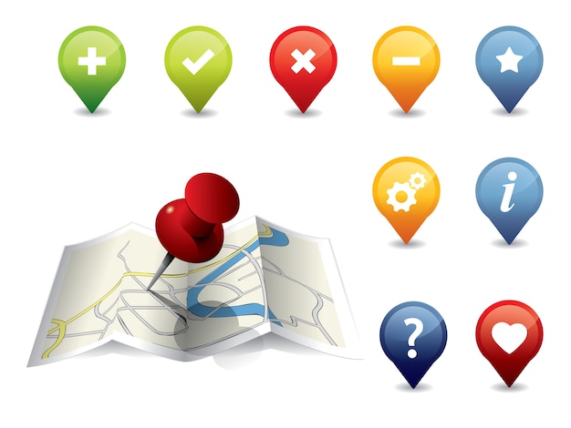 Gps icon set