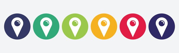 GPS 位置シンボル アイコンセット
