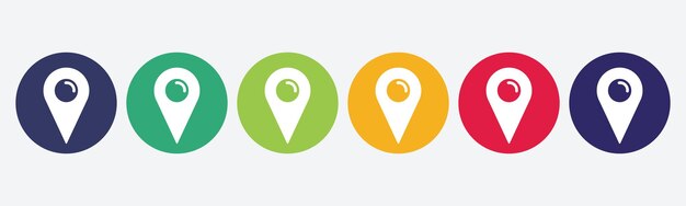 GPS location symbol Icon set