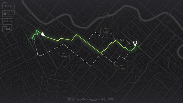 자신의 집에 Gps 지도 탐색 지도 건물 위에서 보기 추상 도시 지도, 배경입니다.