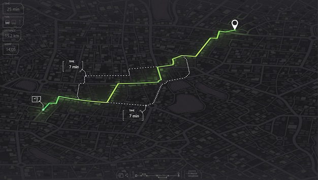 Gps map navigation to own house View from above the map buildings Abstract city map, background.