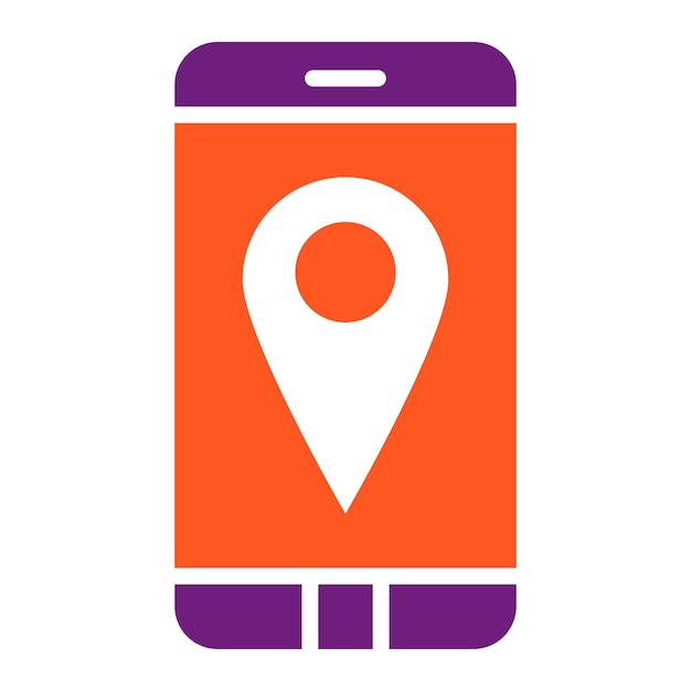Иллюстрация дизайна векторной иконы GPS для мобильных устройств