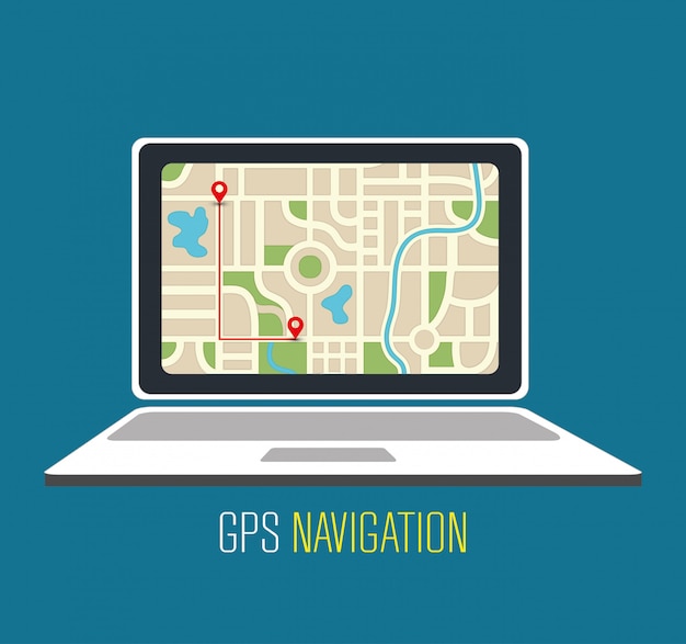 Vector gps navigatieontwerp