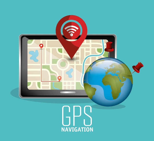 Vector gps navigatieontwerp