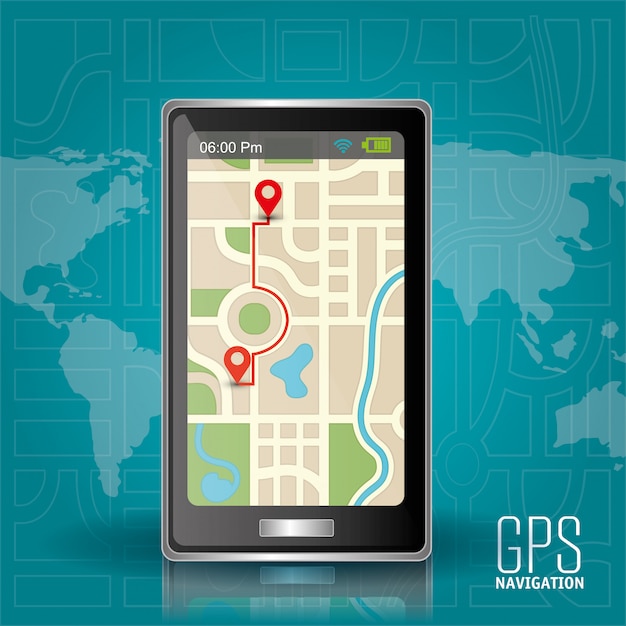 벡터 gps 네비게이션 디자인