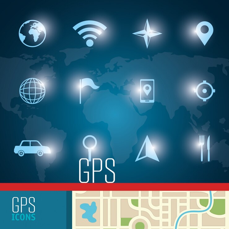 वेक्टर gps navigation design 