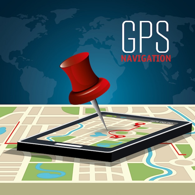 벡터 gps 네비게이션 디자인