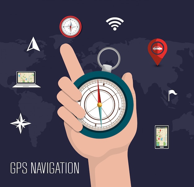 Вектор gps дизайн навигации