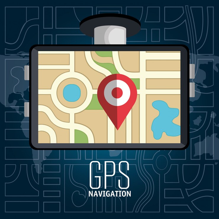 वेक्टर gps navigation design 