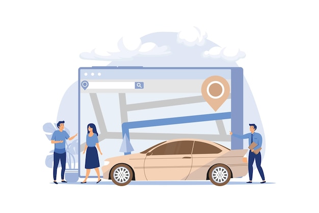 gps system cartography display location on the city map navigation in the smartphone and tablet