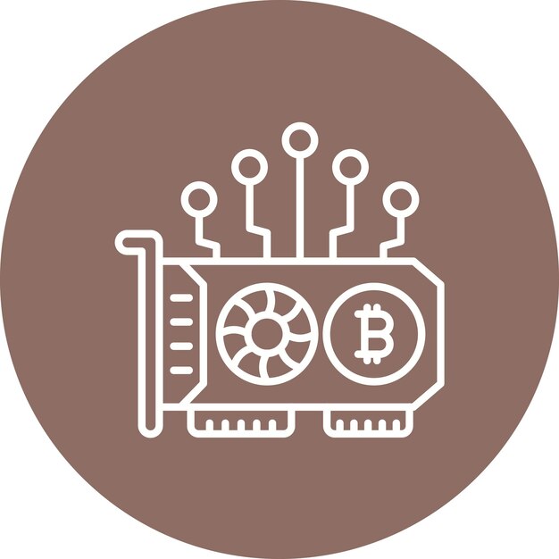 GPU Mining icon vector image Can be used for Cryptocurrency