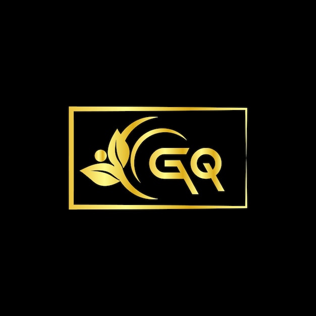 gq letter branding logo design with a flower logo