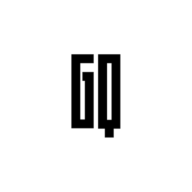 GQ モノグラムロゴ デザイン文字 テキスト名 シンボル モノクロロゴタイプ アルファベット文字 シンプルロゴ
