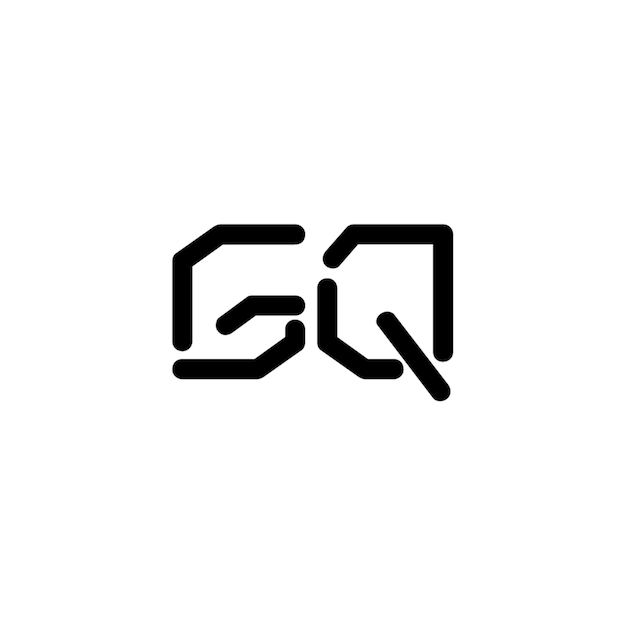 GQ モノグラムロゴ デザイン文字 テキスト名 シンボル モノクロロゴタイプ アルファベット文字 シンプルロゴ