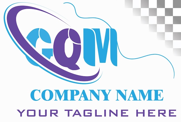 Вектор Дизайн логотипа букв gqm