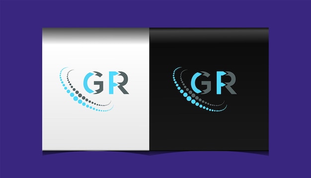 GR initial modern logo design vector icon template