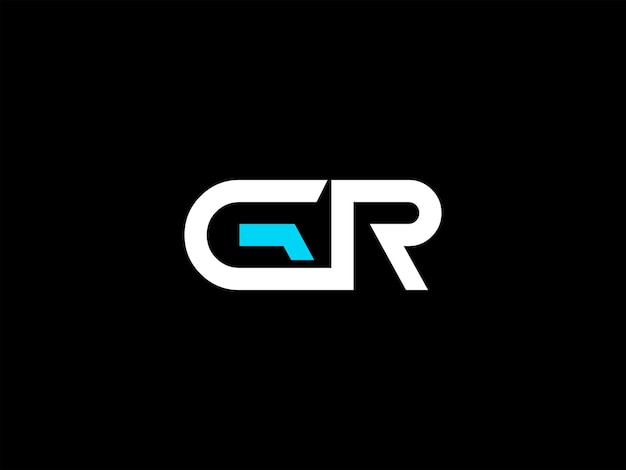 Gr logo with a black background