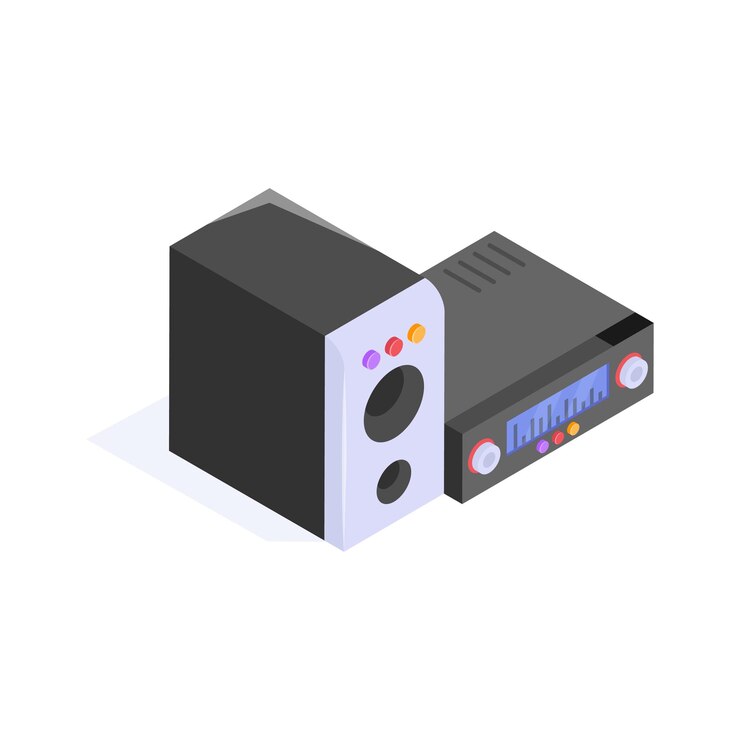 Vector grab this amazing icon of stereo system in trendy style