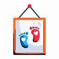 Vector grab this appealing flat icon of footprint frame