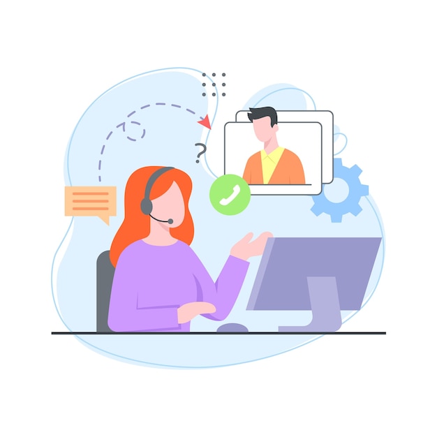 Grab this beautifully designed icon of customer care center online customer support